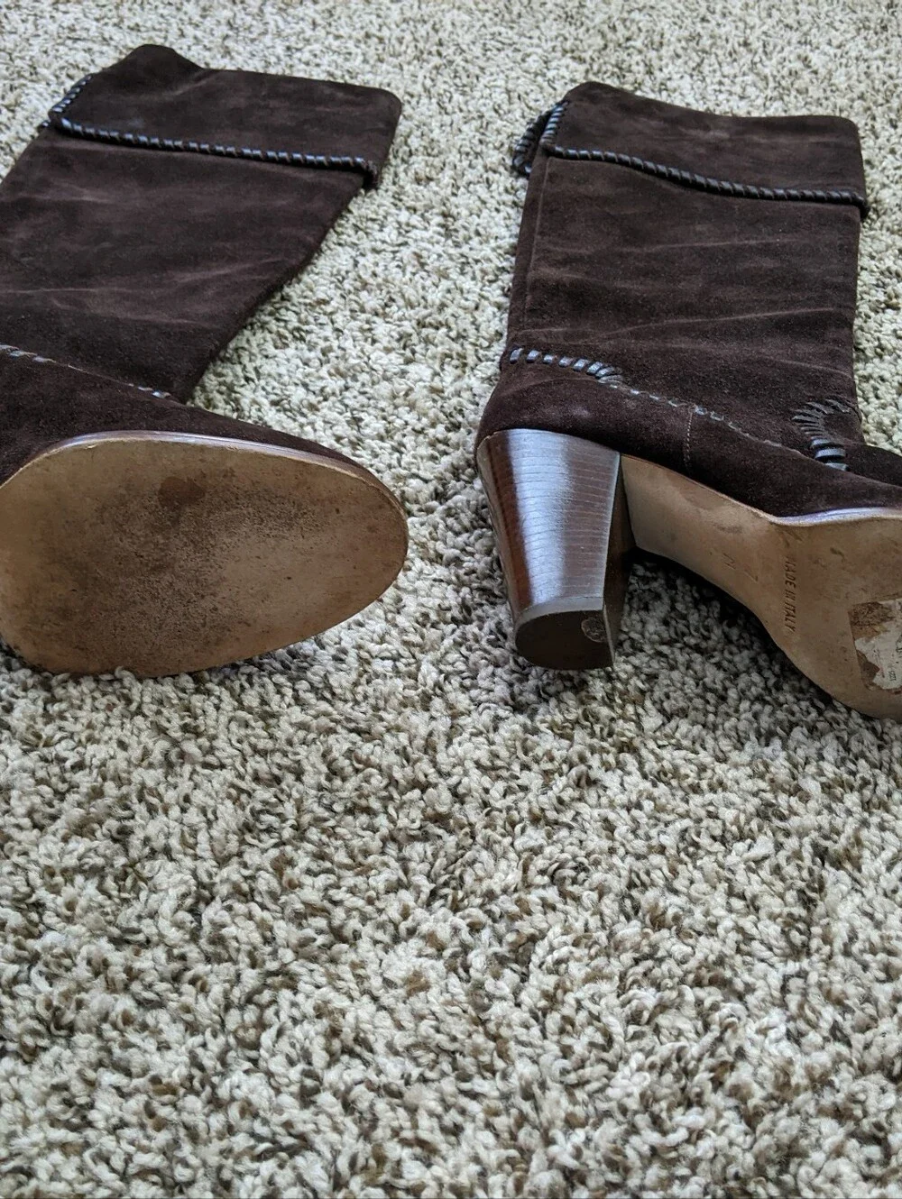 Michael Kors Brown Suede Tall Leather Boots 7